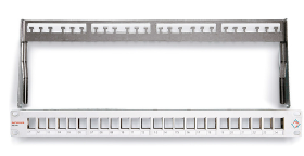418019 DATWYLER Patch Panel 19‘‘1U , for 24x RJ45 Keystone Module, Black (Without Modules)