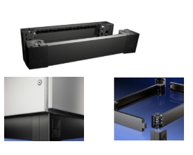 8640003 RITTAL Base/Plinth corner Piece with Base/Plinth Trim Panels, Front and Rear, Optimised Design, 100 mm for VX, VX IT, VX SE, TE, TS, TS IT, SE, CM, TP, PC, IW