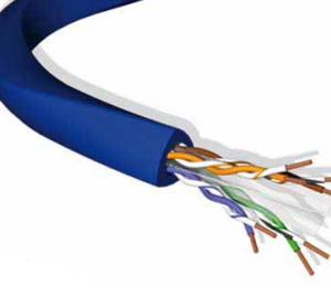 AC6U-HF3-500BU LEVITON 10GPlus 23 AWG U/UTP 4 Pair LSF/OH IEC 332.3 Sheathed Blue RAL 5015 Cable