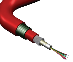 EF008UNI8LSTALUFS RD LEVITON Unitube Fire Survival Cable OS2 / 8 Fibre