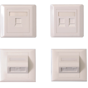 SCSFPUK1WH Opterna Faceplate 86 x 86 mm for 1 Keystone Jack, U.K. Standard