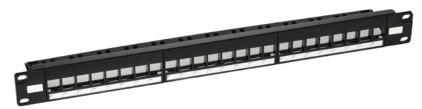 SCSPPU24UTP10G Opterna 19" Modular 10G  UTP Cat6A Patch Panel 24 ports, 1U, without modules, with rear cable management