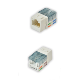 TL-JHC6AU TECHLOGIKS- RJ45 CAT6A Unshielded 18 Degree Keystone jack-WT