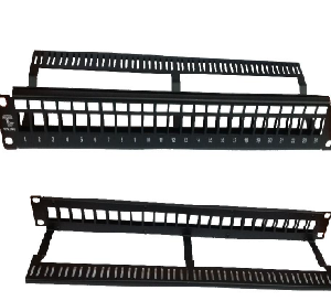 TL-PNC6UT24 TECHLOGIKS- 24 Ports 01U 19Inch Unloaded Patch Panel with Rear Cable Management