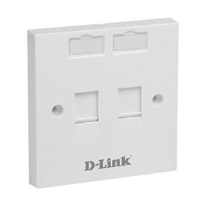 D LINK Dual Faceplate  White 8.6 x 8.6cm